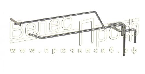 Крючок одиночный с ценникодержателем на сетку